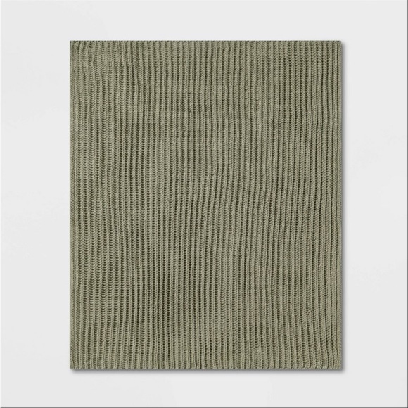 Threshold Bedding Threshold Chunky Knit Throw Blanket In Sage Green